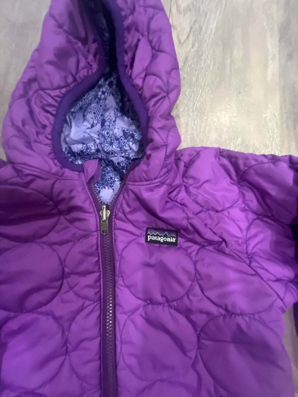 Patagonia Reversible Puff-Ball Hooded Jacket Purple